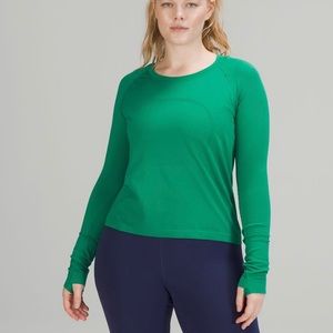 NWT Lululemon Swiftly Tech LS 2.0 Race Length - Sz 14 - Emerald Ice